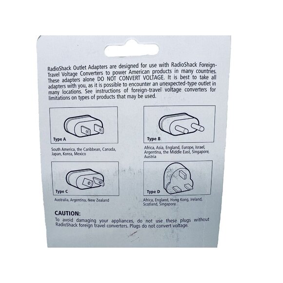 RadioShack Foreign Travel Outlet Adapter 273-1405E-Does Not Convert Volt P15 07 - Picture 6 of 7